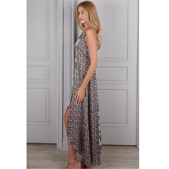 NWT Senlis Ella Ruffle Sleeveless Boho Maxi Dress, Size Small - Picture 4 of 6